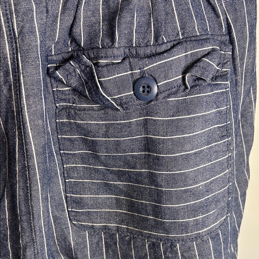 Lane Bryant Navy and White Linen Shorts - Picture 8 of 8